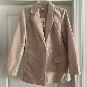 a new day Shimmering Sequin Blazer - Tan